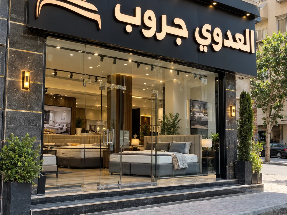 مشهد منتجات مراتب من الهوية البصرية للعدوي جروب